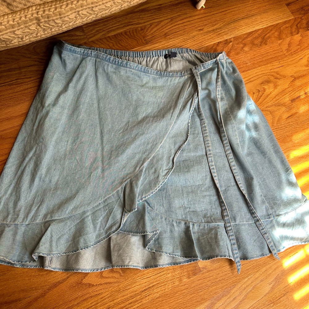 Jcrew Faux Denim Skirt Size XXL